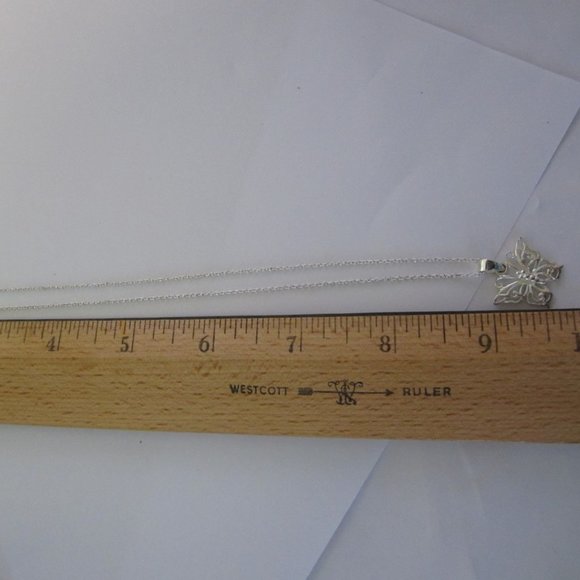 Sterling Filagree Butterfly Necklace - Picture 2 of 4